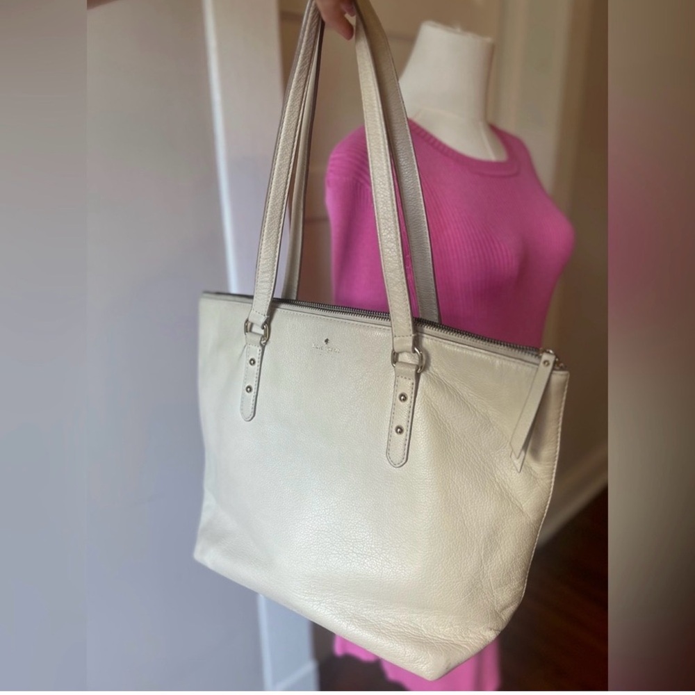 Kate Spade Off-White Leather Tote - Picture 3 of 6